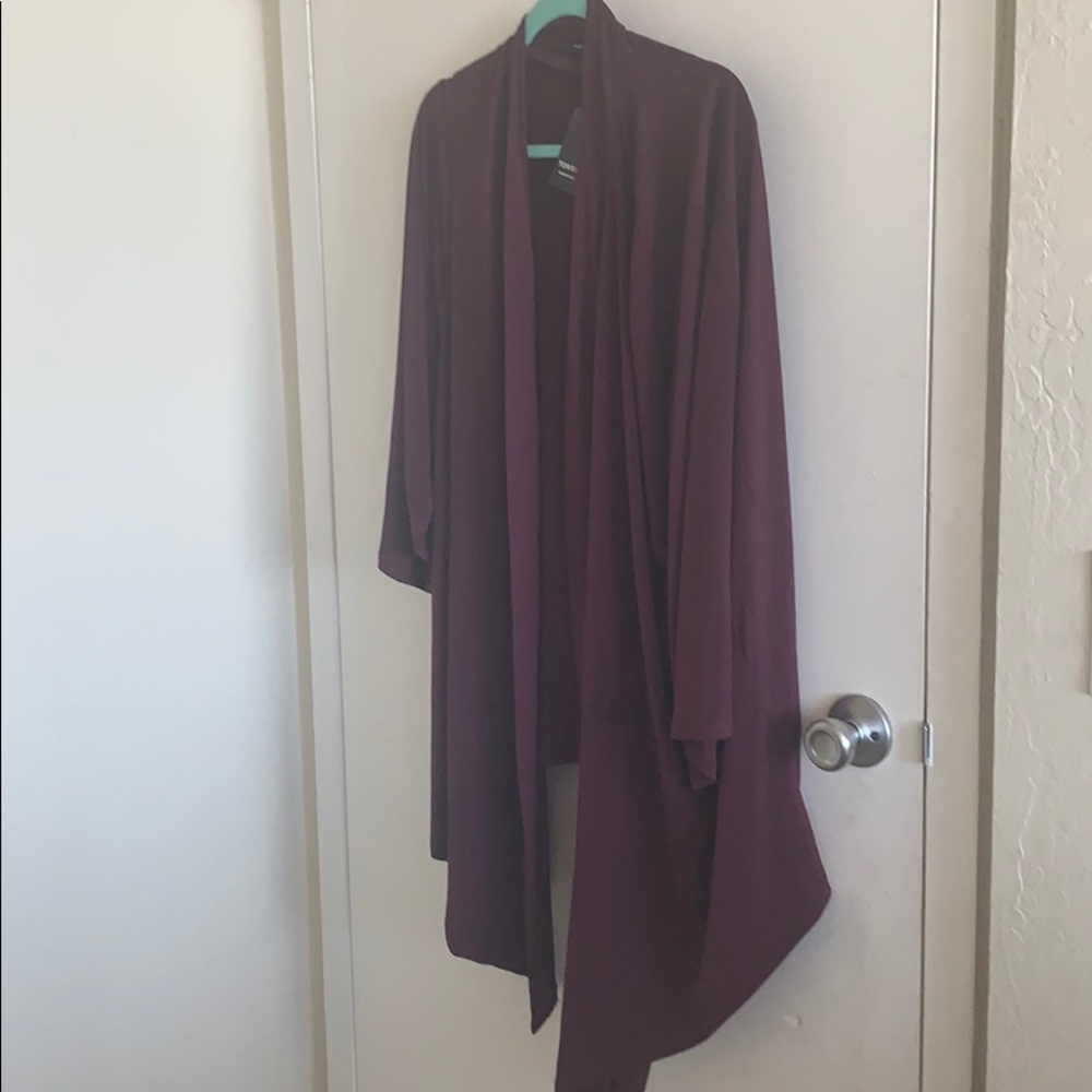 Purple cardigan